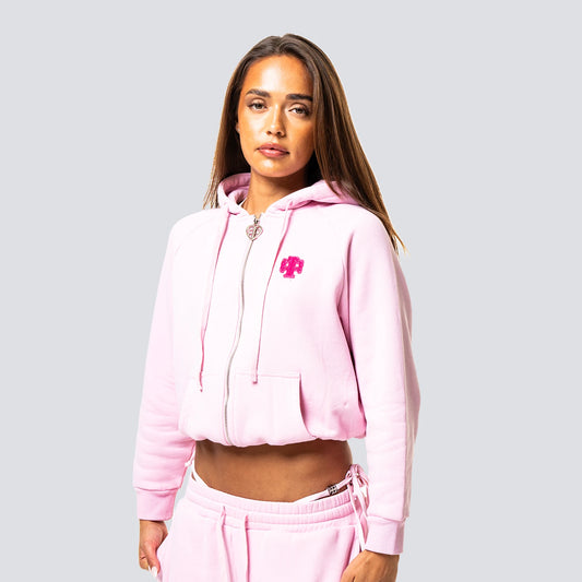 Pink Starz Cropped Hoodie
